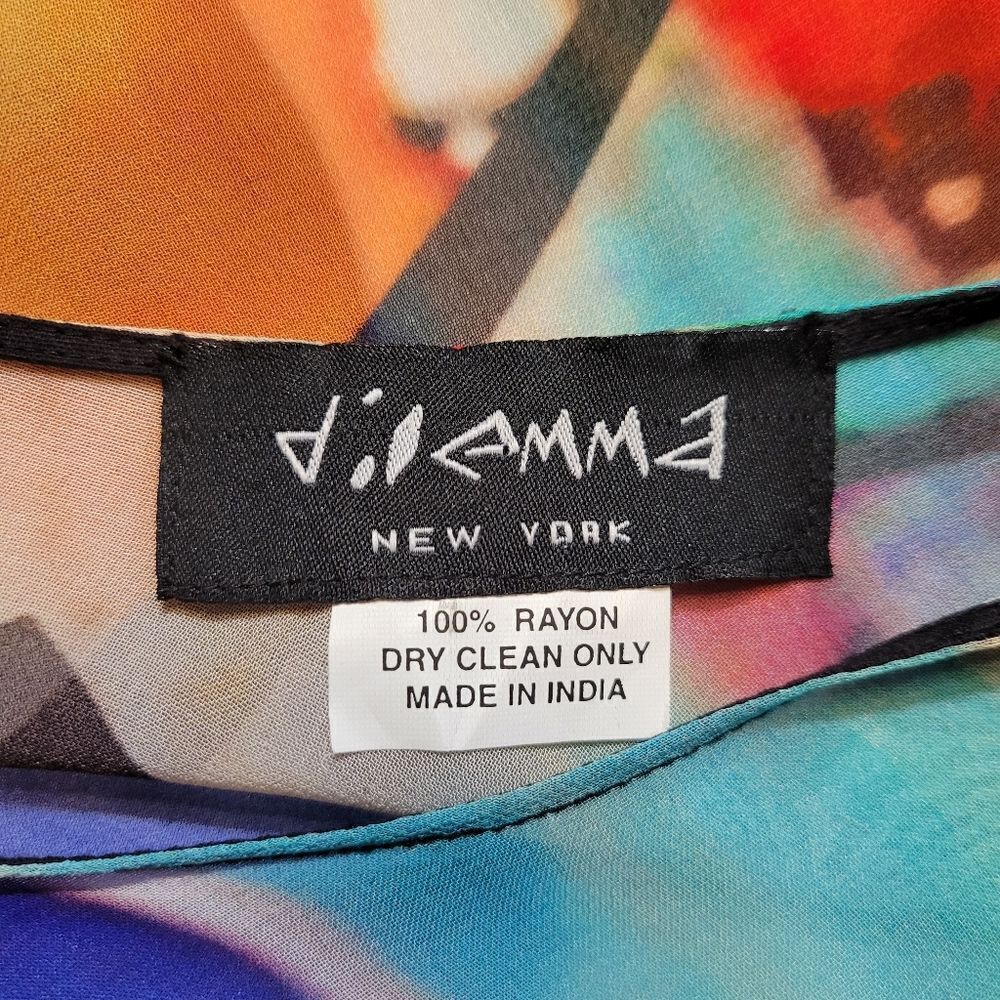Abstract Print Lightweight Poncho - Multicolor - Picture 10 of 13